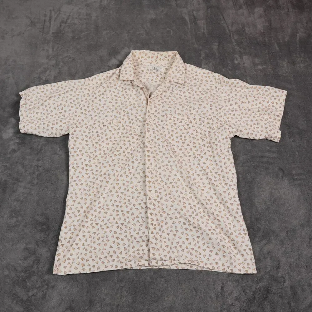 Vintage North Face Shirt‎ Mens Large Brown White Triangles Fishing Outdoor